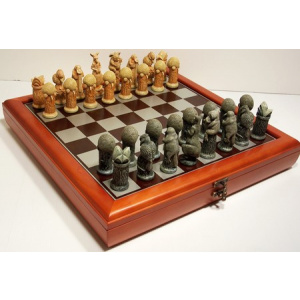 "Australiana" Theme with 75mm pieces, 45cm Chess Set Board + Storage Box
