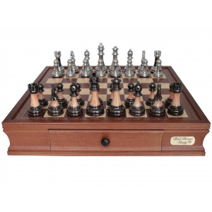Dal Rossi Italy Metal/Marble Finish Chess Set - 2026DR-0
