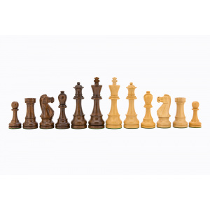 Dal Rossi Chess Pieces - French lardy, Boxwood / Sheesham 150mm Wood Double Weighted"-0