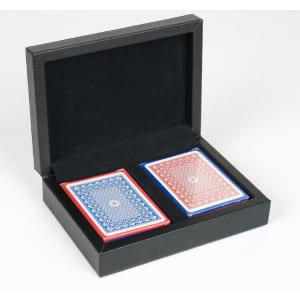 Dal Rossi card box PU Leather with 2 packs of Playing cards -1832