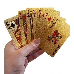 Dal Rossi Italy Luxury 24k 99.9% Genuine Gold Plated Playing cards.-0