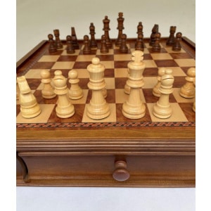 Dal Rossi Chess Set 20", With Wooden Chess Pieces-2243
